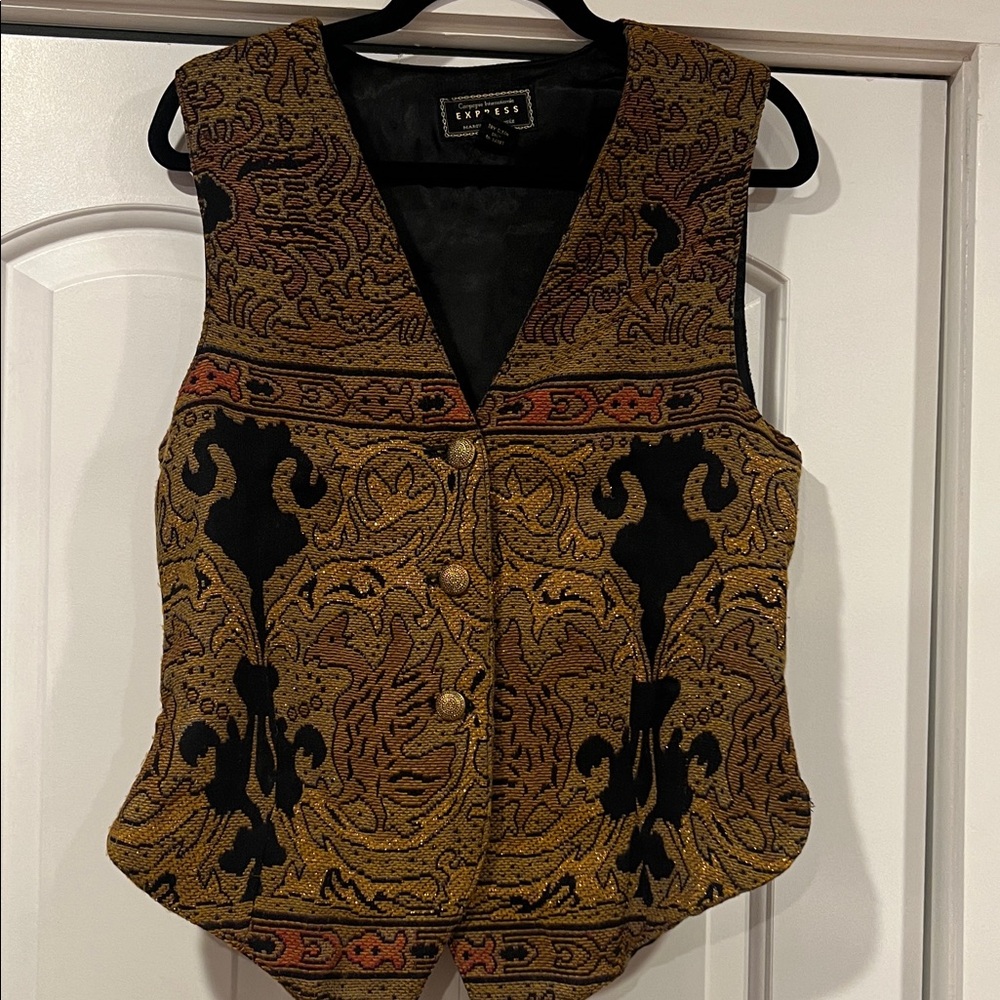Express Vintage Compagnie‎  internationale womens vest size m, Korea